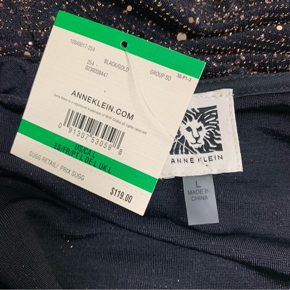 Ann Klein Black Sequin Formal Evening Jacket Cardigan Women Large Oversized Long - Picture 8 of 12